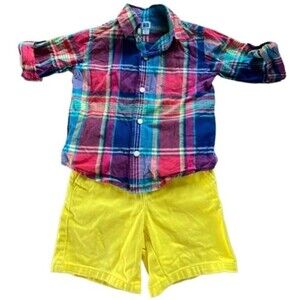 Janie and Jack boys‎ shirt and shorts set size 18-24mo